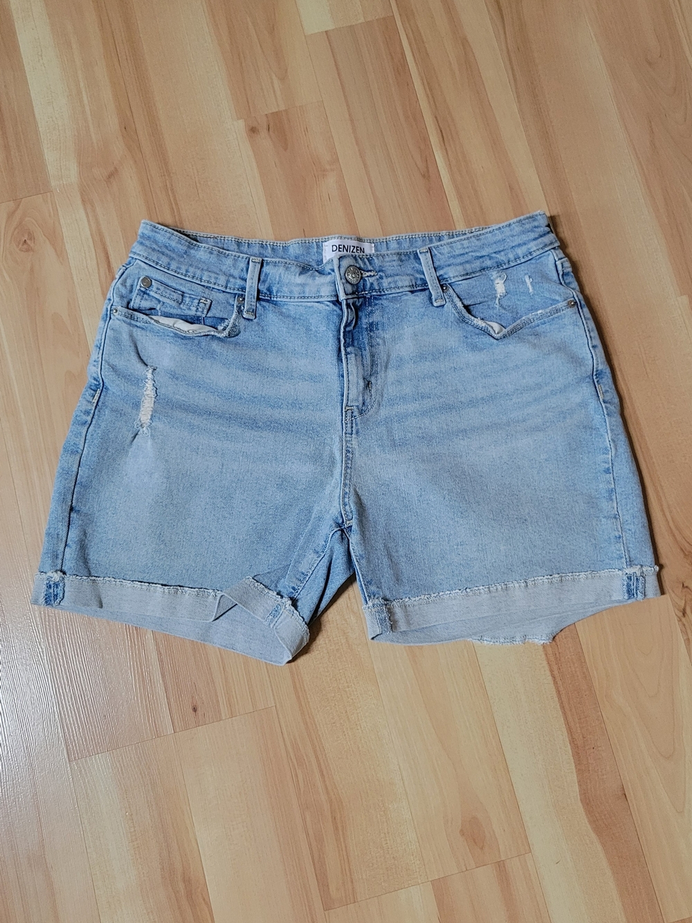 Denizen from Levi's Light Wash Rolled Hem Denim Shorts